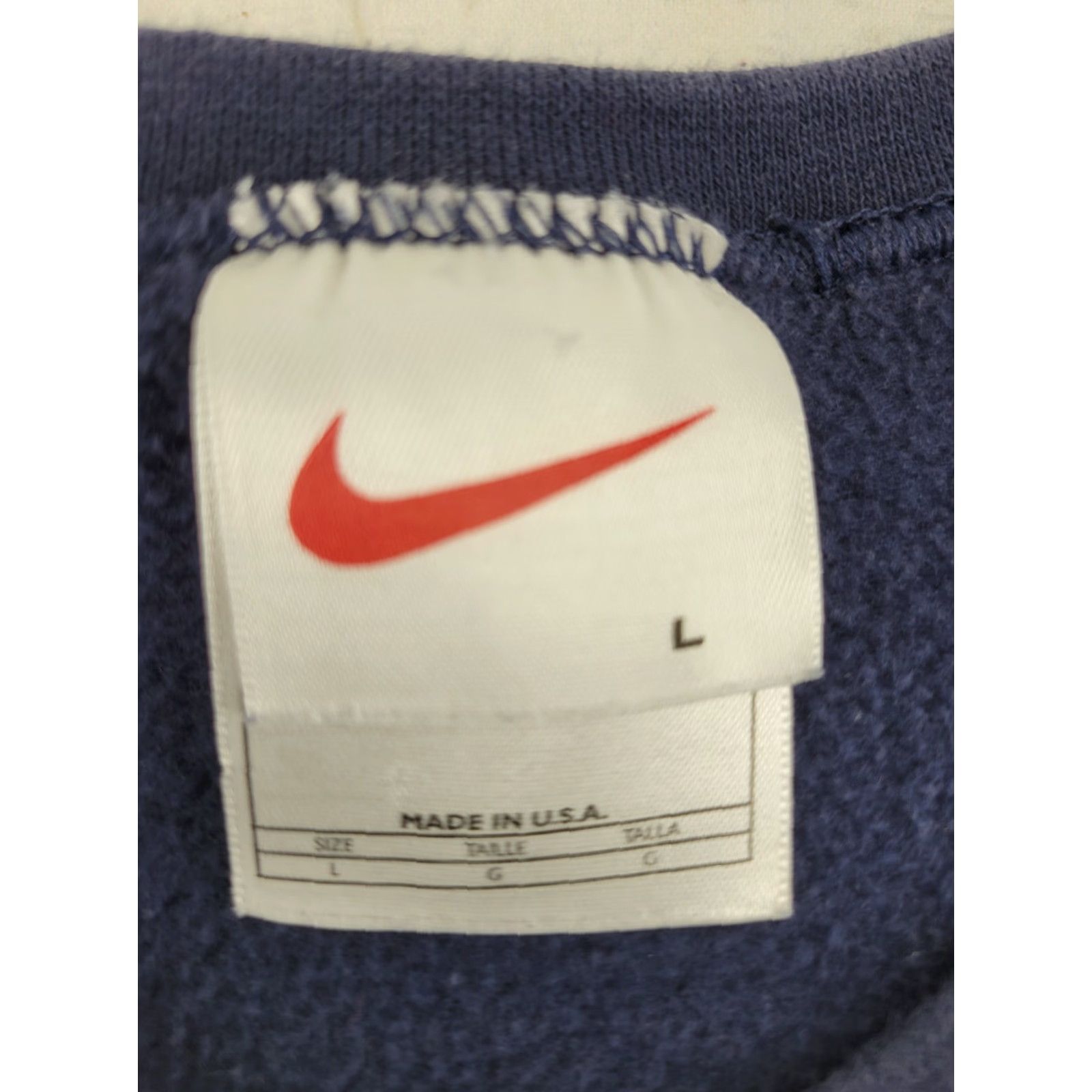Nike VINTAGE Nike Athletics Dept Women Sweater Shirt Pullover Blue Size Large Crew Neck Pullover 90s 2000s Size L / US 10 / IT 46 - 8 Thumbnail