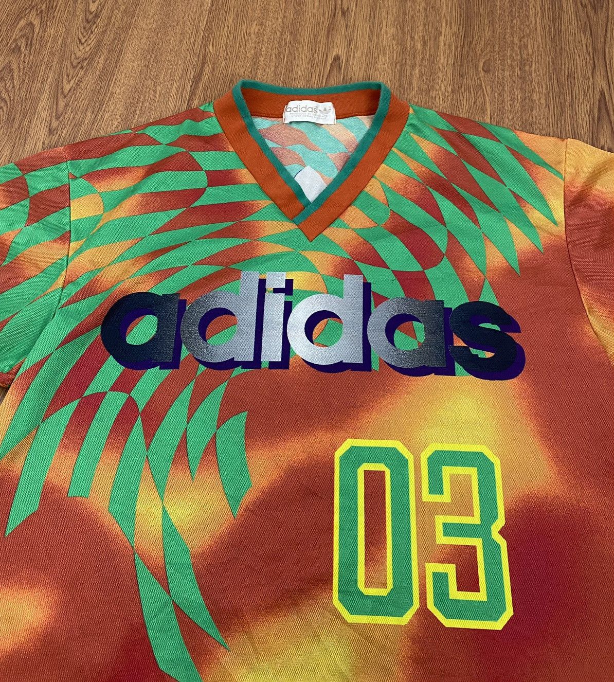 Adidas Vintage adidas jersey Size US L / EU 52-54 / 3 - 3 Thumbnail