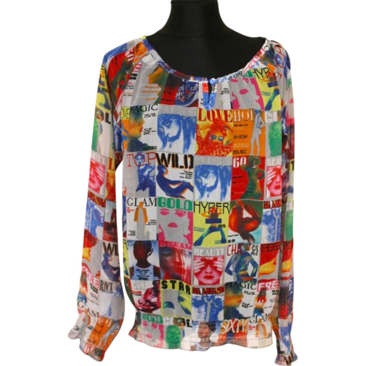 Other y2k print blouse sz xs Size XS / US 0-2 / IT 36-38 - 1 Thumbnail