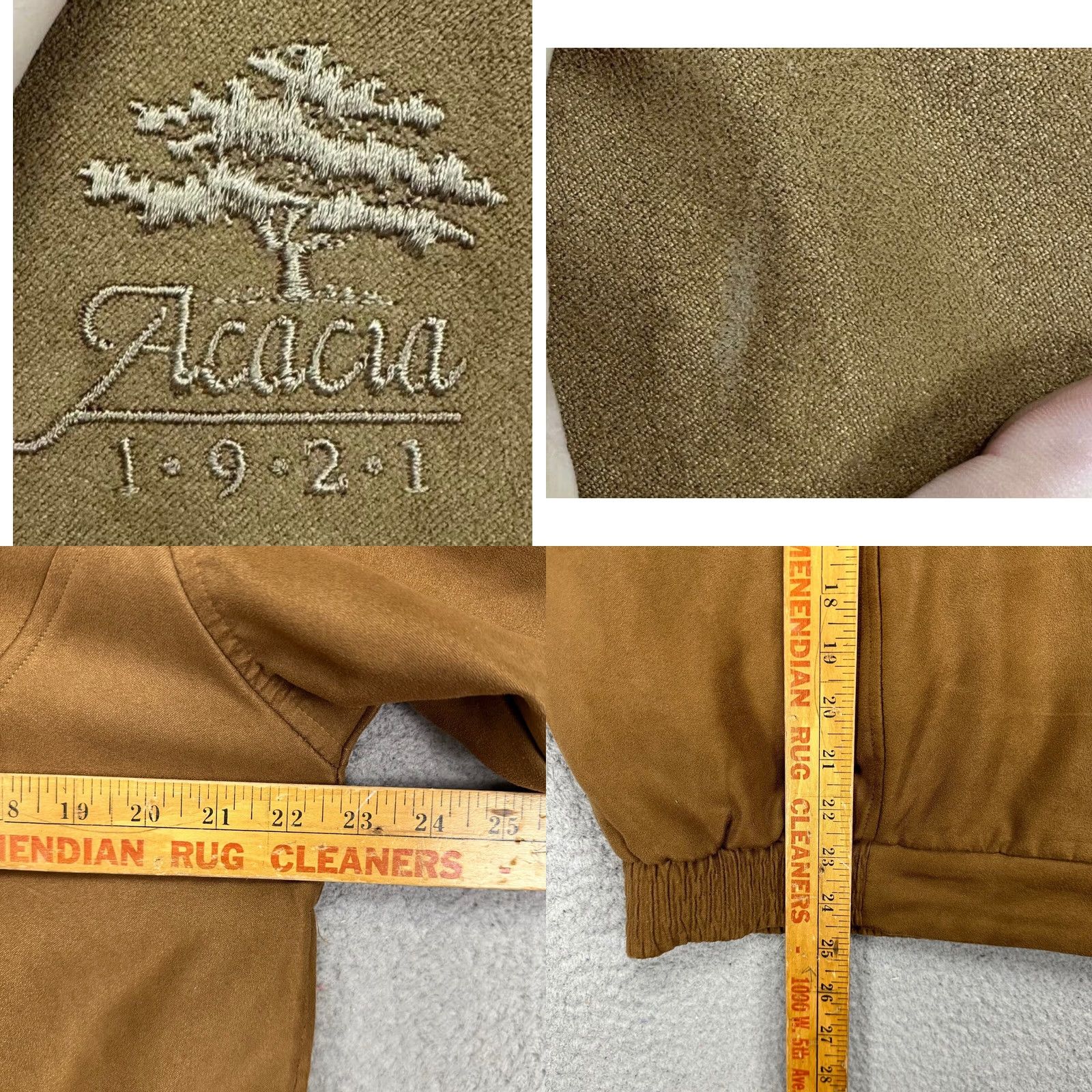 Vintage Zero Restriction Jacket Women Medium Micro Suede Brown Golf Quarter Zip USA Made Size M / US 6-8 / IT 42-44 - 8 Thumbnail