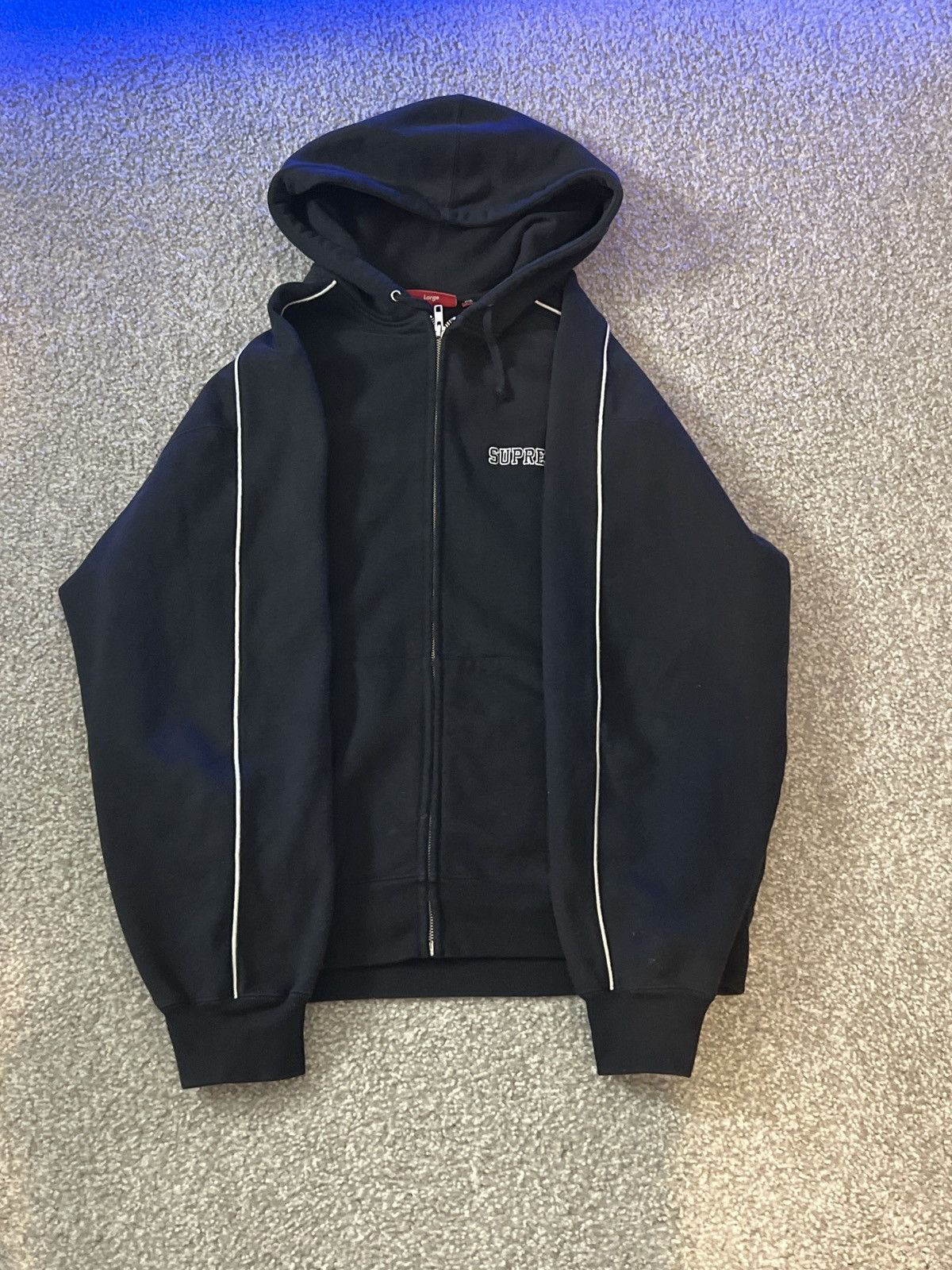 Supreme Supreme State Zip Up Hooded Sweatshirt Size US L / EU 52-54 / 3 - 2 Thumbnail
