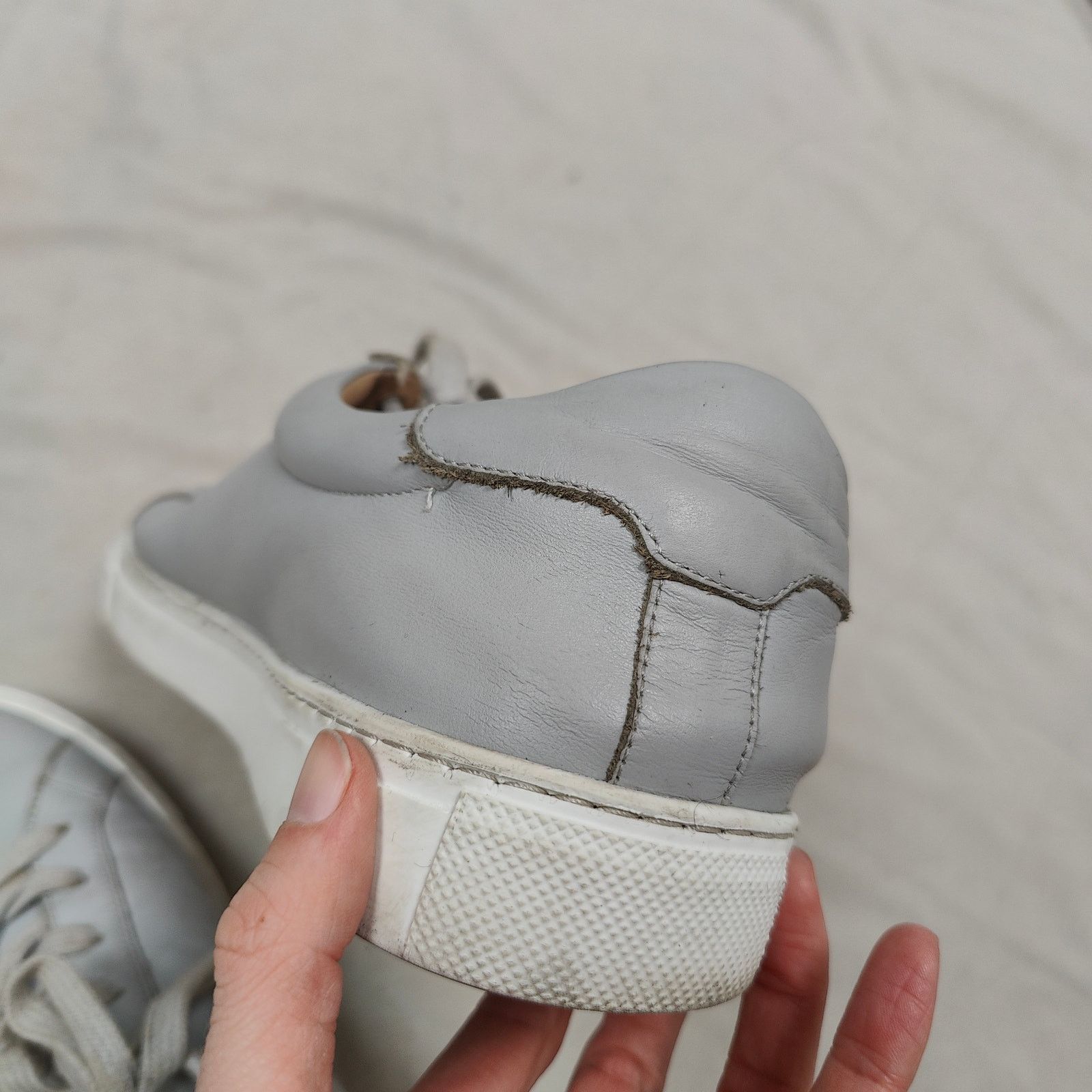 Suitsupply SuitSupply Sneakers Mens 45 US 11 Light Gray Calf Leather Size US 11 / EU 44 - 8 Thumbnail