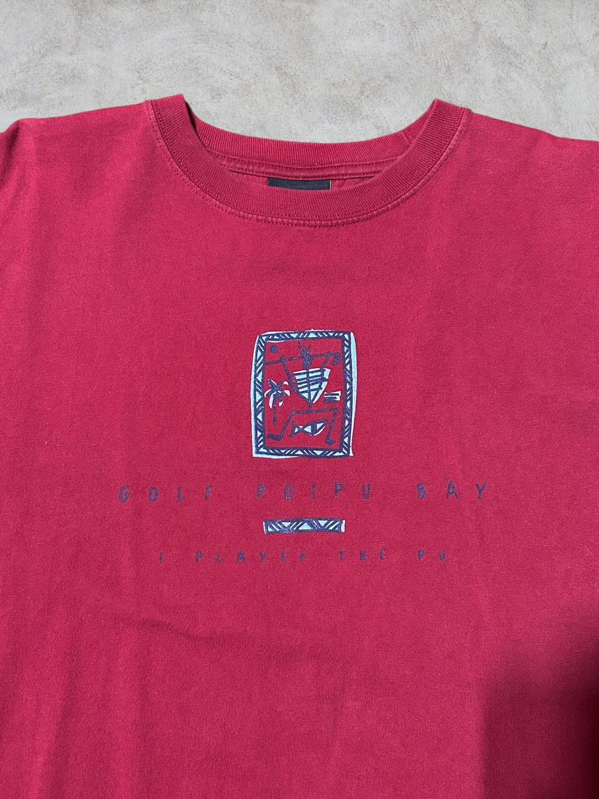 Gear for Sports Vintage red Poipu Bay golf tee from Kauai, Hawaii. Size US L / EU 52-54 / 3 - 3 Thumbnail
