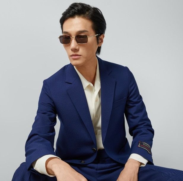 Gucci o1s1wg110125 Wool Twill Formal Jacket With Label in Blue Size US S / EU 44-46 / 1 - 5 Thumbnail
