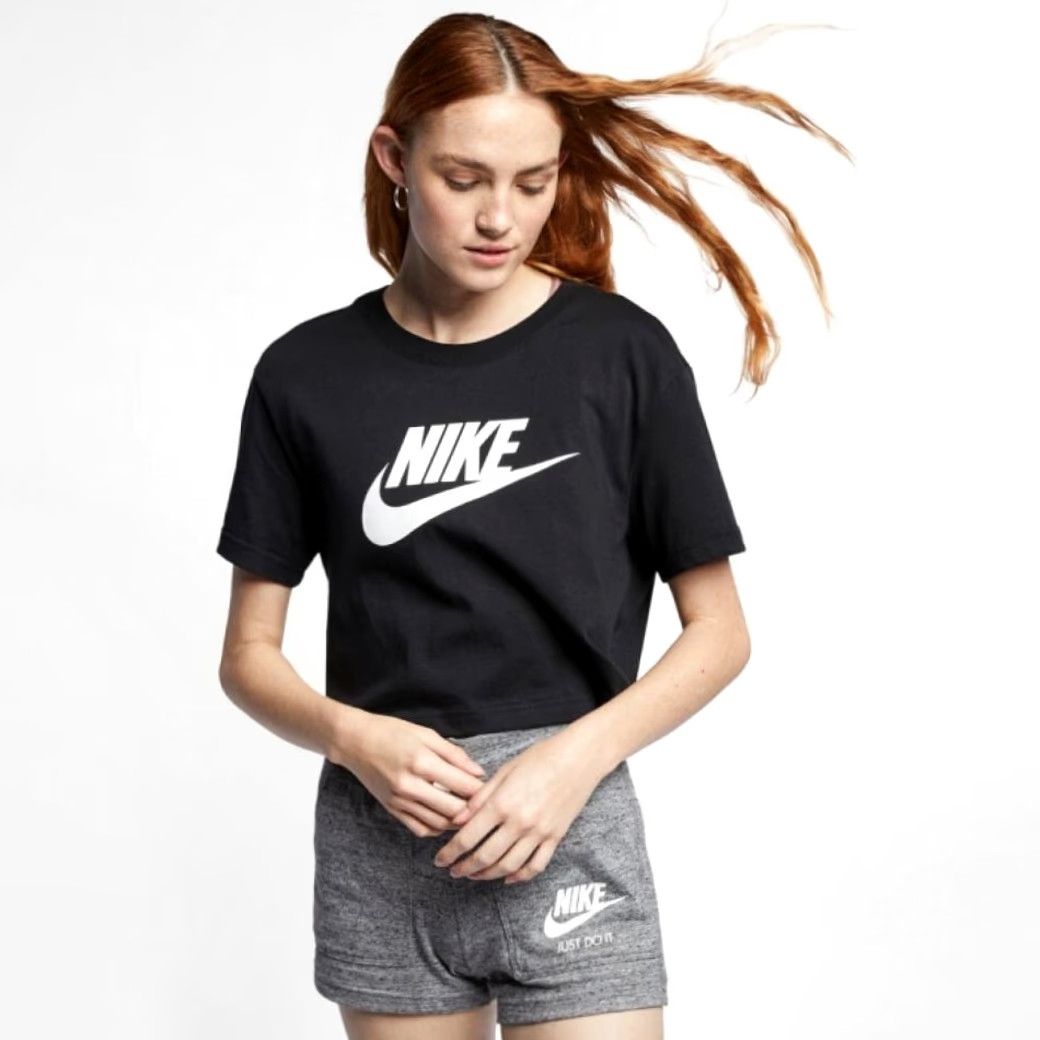 Nike Nike Women T-Shirt Jersey Short Sleeve Casual Shirt S Black BV6175-010 Size S / US 4 / IT 40 - 8 Thumbnail