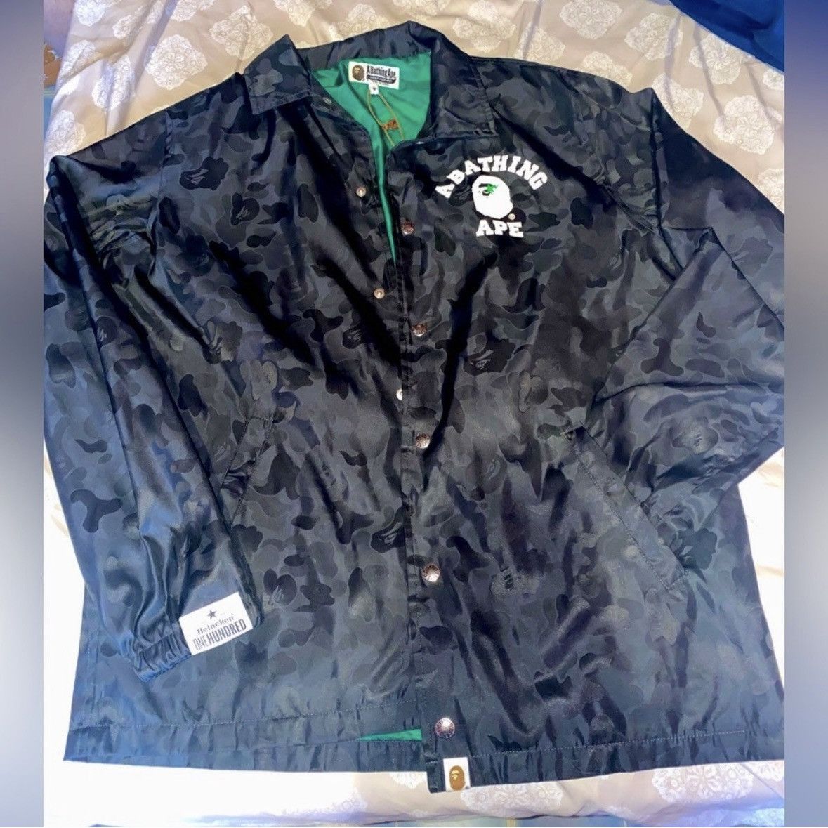 Bape BAPE x HEINEKEN 100 JACQUARD CAMO COACHES JACKET s2017 Size US M / EU 48-50 / 2 - 3 Thumbnail