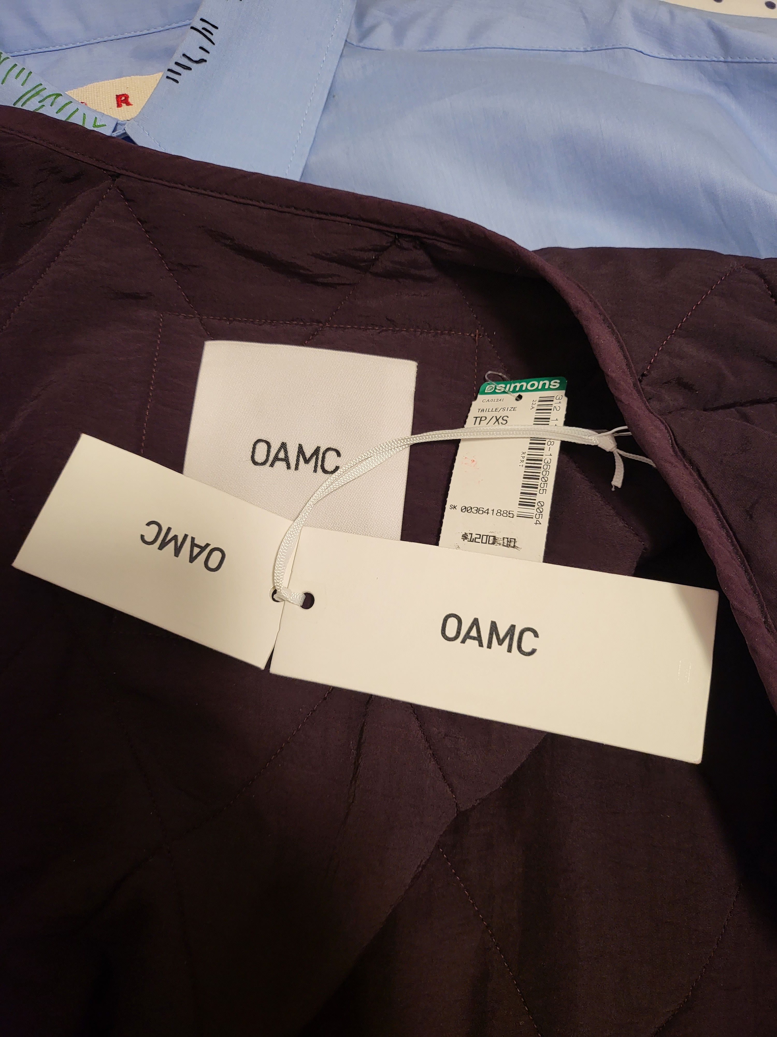 OAMC Oversized Quilted Collarless Jacket Size US XS / EU 42 / 0 - 4 Thumbnail