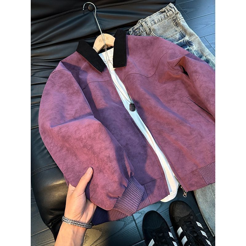 Other Purple Suede-Effect Bomber Jacket Size US M / EU 48-50 / 2 - 1 Thumbnail