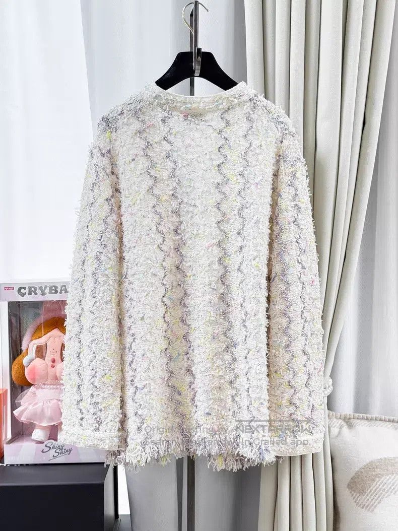 Chanel Chanel Glitter tassel sequin crystal yarn knitted cardigan Size XS / US 0-2 / IT 36-38 - 3 Thumbnail