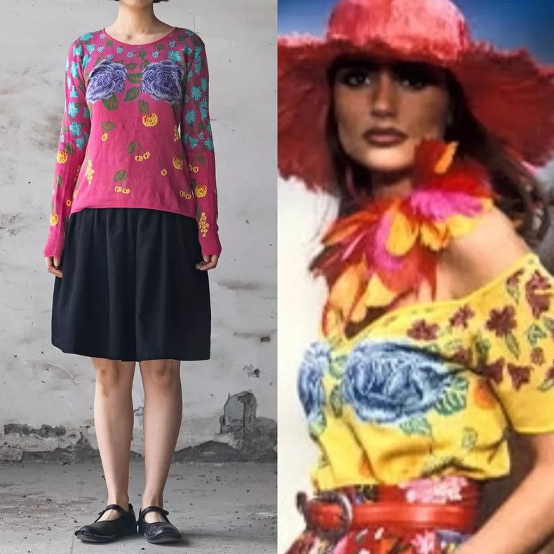 Kenzo KENZO Light pink floral knit sweater Size M / US 6-8 / IT 42-44 - 1 Thumbnail