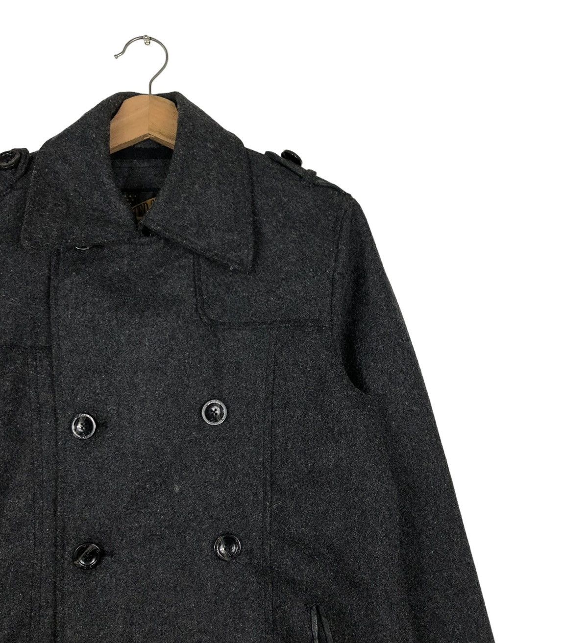 Japanese Brand 🔥VINTAGE BIKER JACKET WOOL DOUBLE COLLAR UNITED SPORTS UNION Size US L / EU 52-54 / 3 - 4 Thumbnail