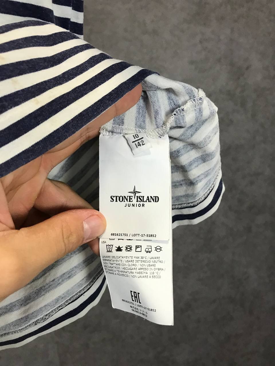 Other Stone Island Junior 10/142 big center logo striped tee Size US XXS / EU 40 - 5 Thumbnail