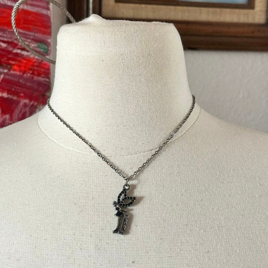 Other black rhinestone fairy pendant chain necklace Size ONE SIZE - 1 Thumbnail