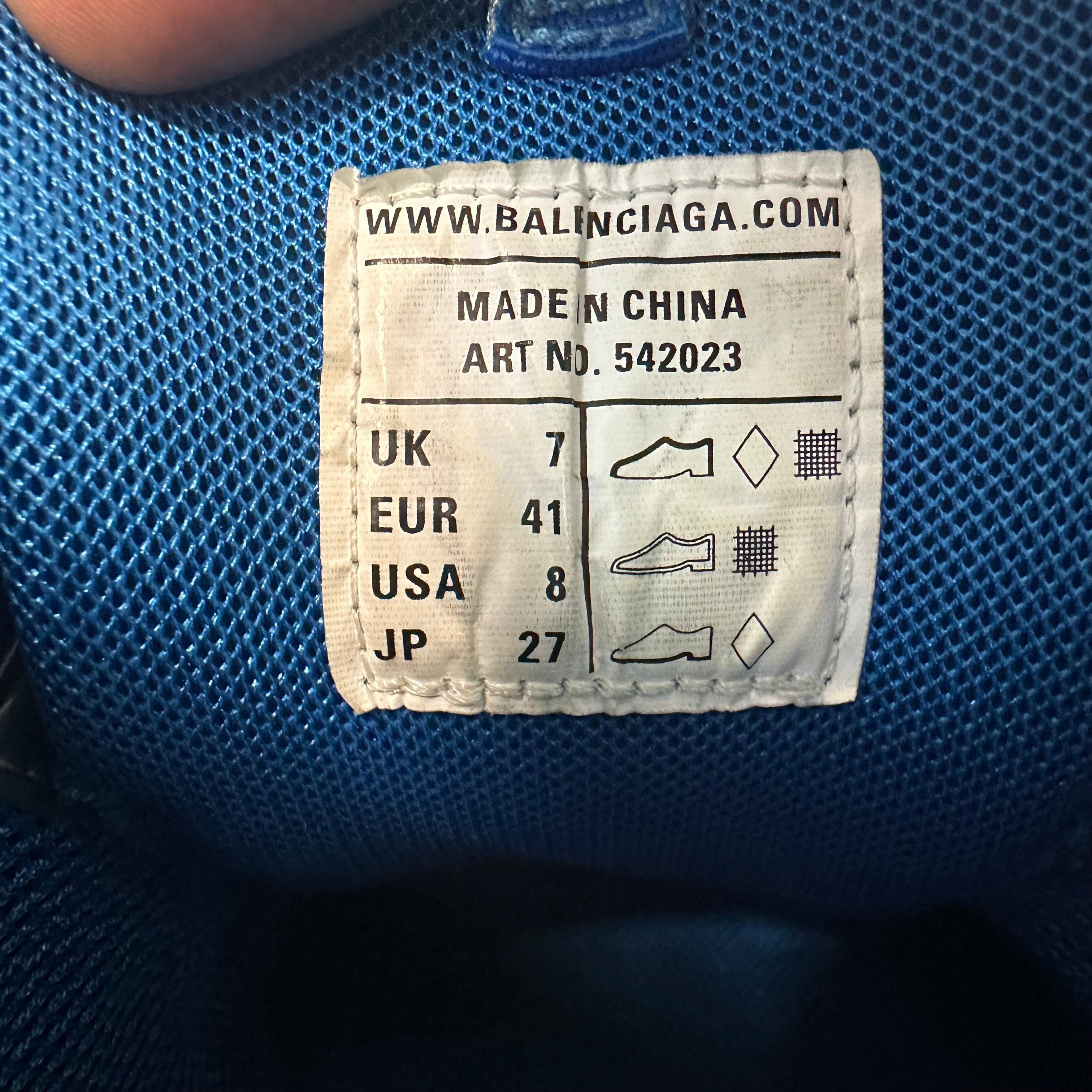 Balenciaga Balenciaga Track Runner Gray Blue Yellow Sneaker Sz 8 (41) Size US 8 / EU 41 - 7 Thumbnail
