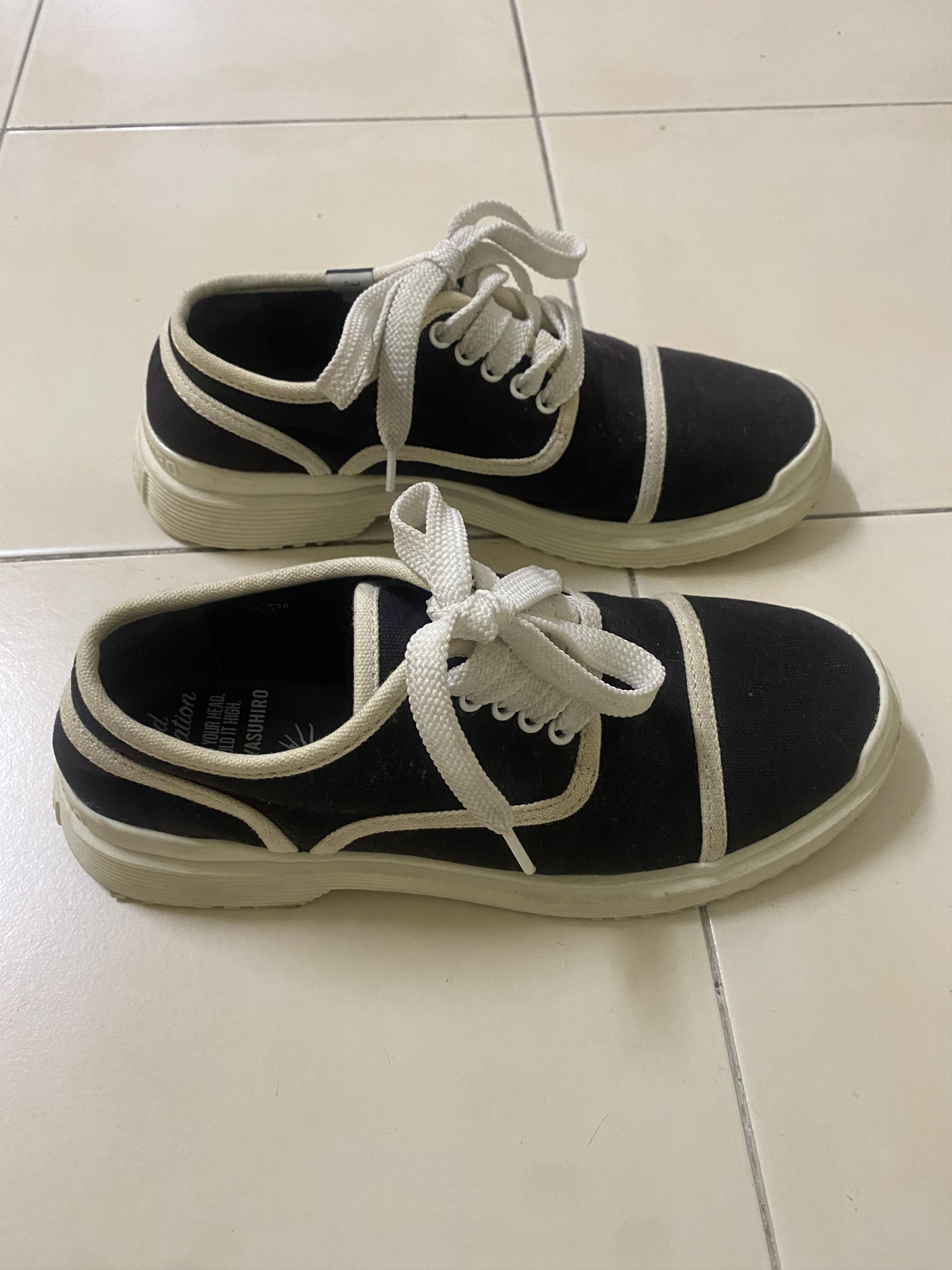 Maison MIHARA YASUHIRO Miharayasuhiro Black Canvas Sneaker Size US 6.5 / EU 39-40 - 2 Thumbnail