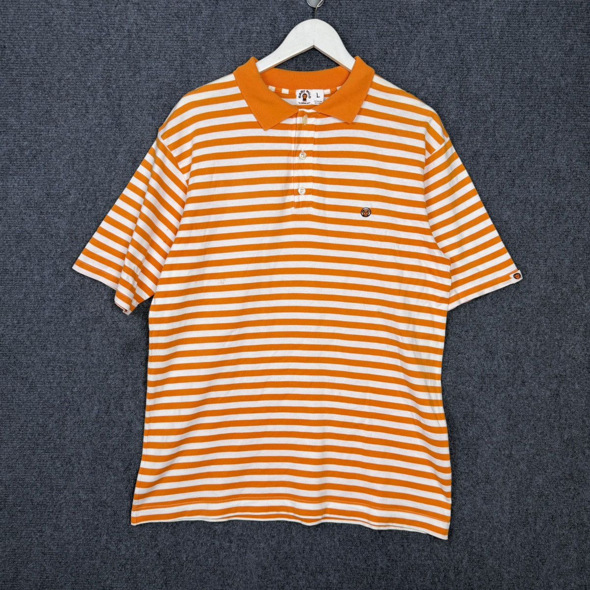 Bape BABY MILO by A BATHING APE Striped Polo Shirt Size US L / EU 52-54 / 3 - 1 Thumbnail