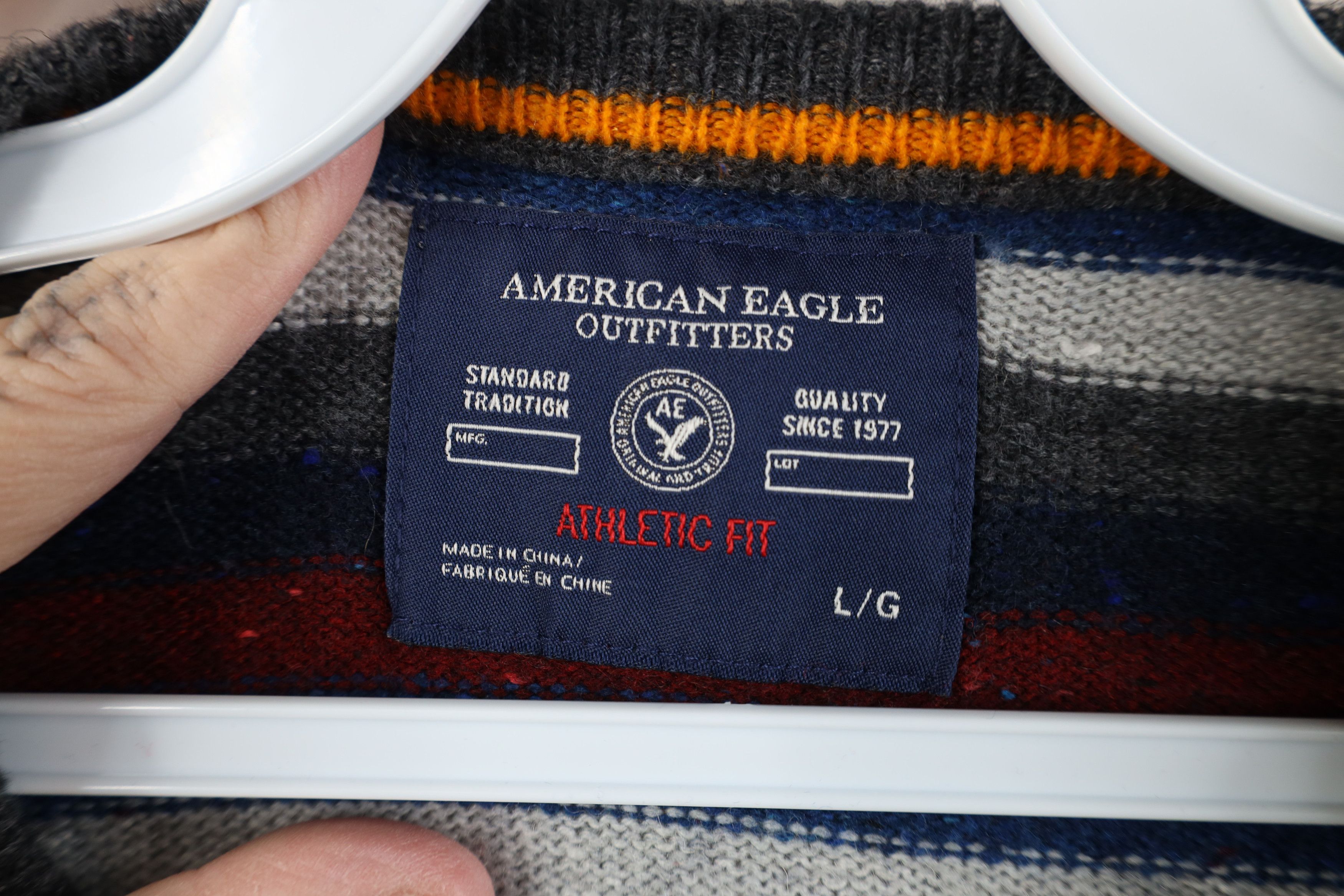 American Eagle Outfitters Vintage Y2K American Eagle Outfitters Rainbow Knit Sweater Size US L / EU 52-54 / 3 - 5 Thumbnail