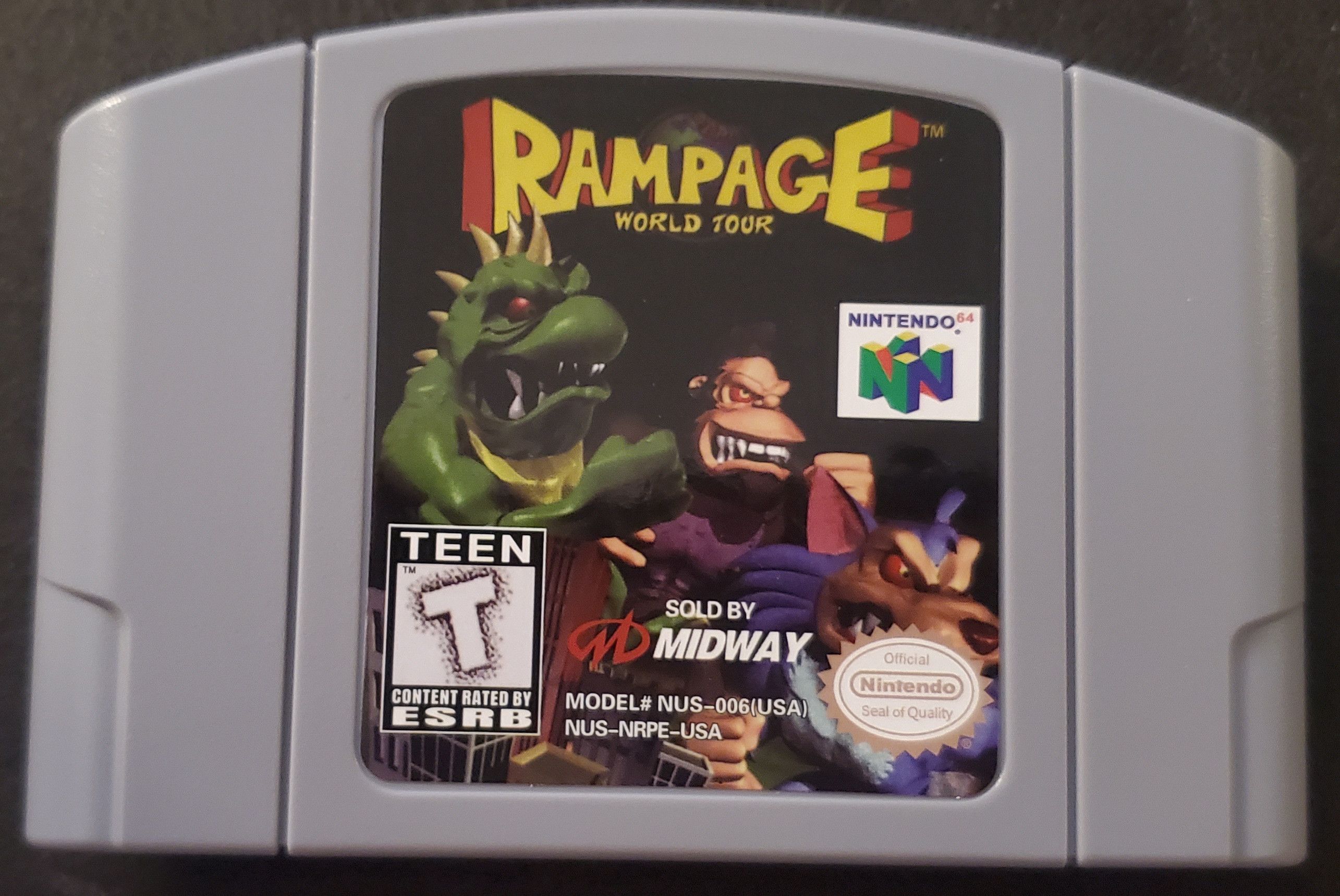 Nintendo Rampage World Tour N64 Nintendo 64 Video Game Cartridge Size ONE SIZE - 1 Thumbnail