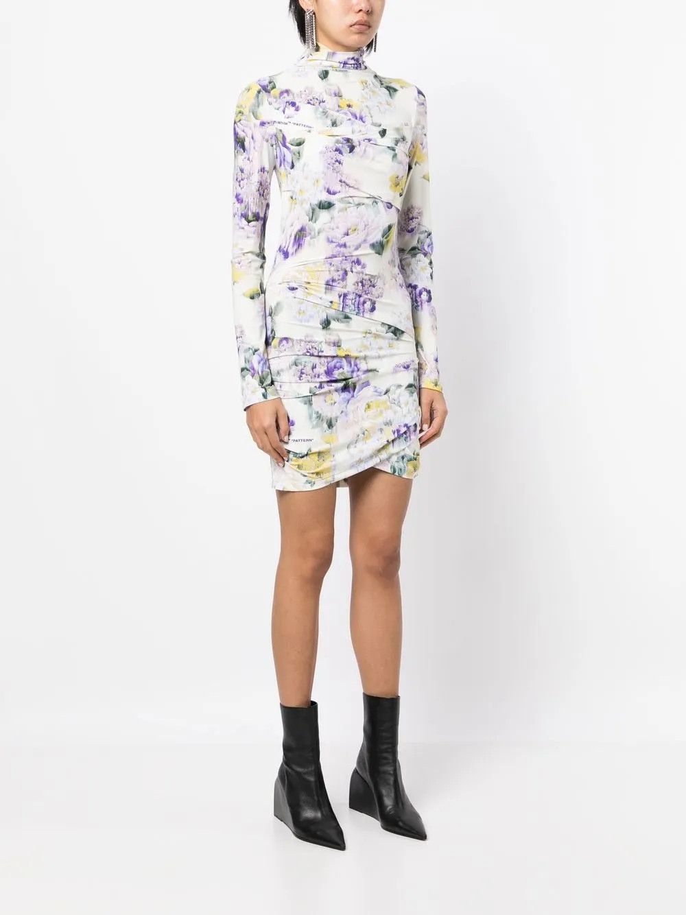 Off-White o1y1125 Mini Dress in Multicolor Size XS / US 0-2 / IT 36-38 - 2 Thumbnail