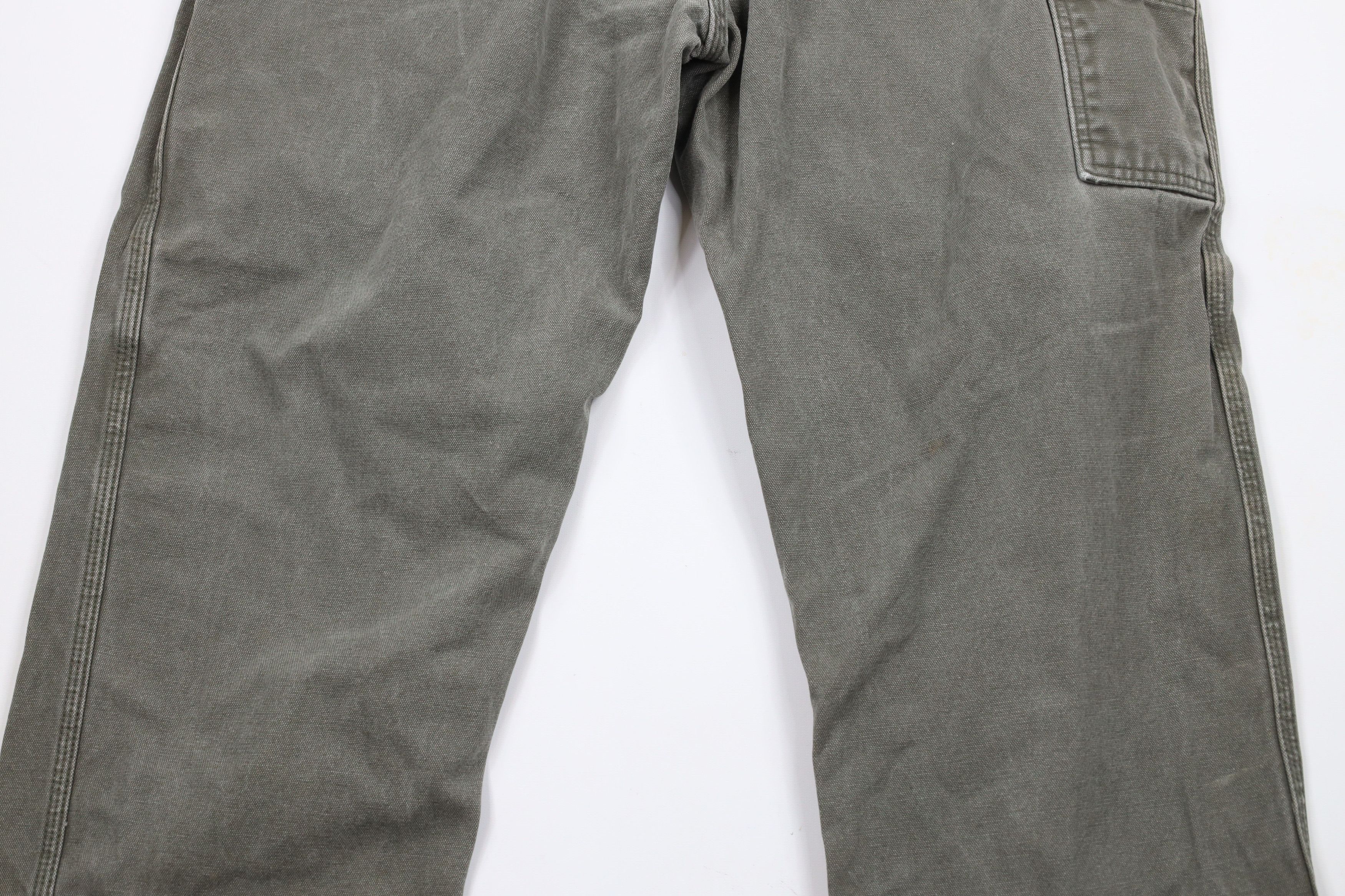 Dickies × Vintage Vintage 90s Dickies Out Wide Leg Canvas Dungaree Pants Green Size US 42 / EU 58 - 10 Thumbnail