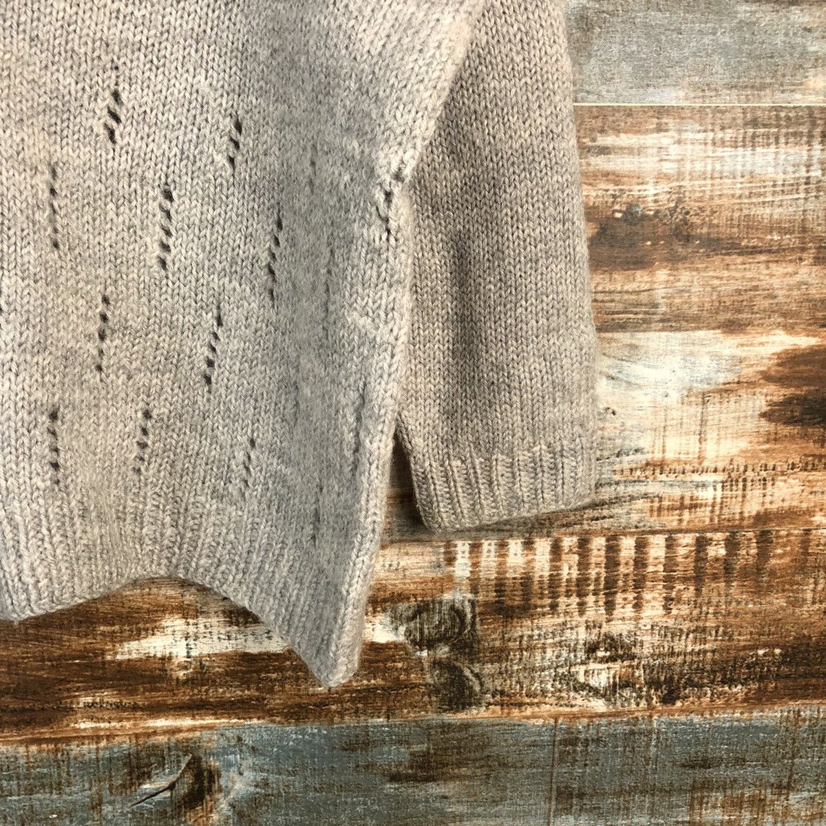 Japanese Brand × Vintage Japanese Brand Grey Hand Knit Cardigan #A2293 Size S / US 4 / IT 40 - 8 Thumbnail
