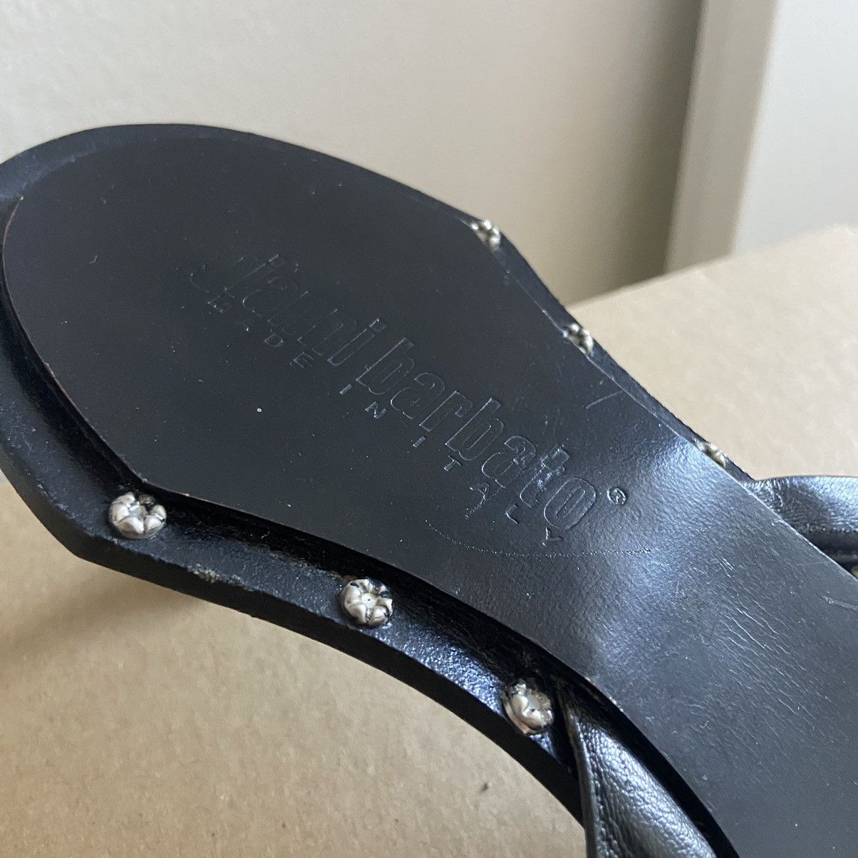 Gianni Barbato Gianni Barbato Kitten Heel Studded Sandals Size US 9 / IT 39 - 3 Thumbnail