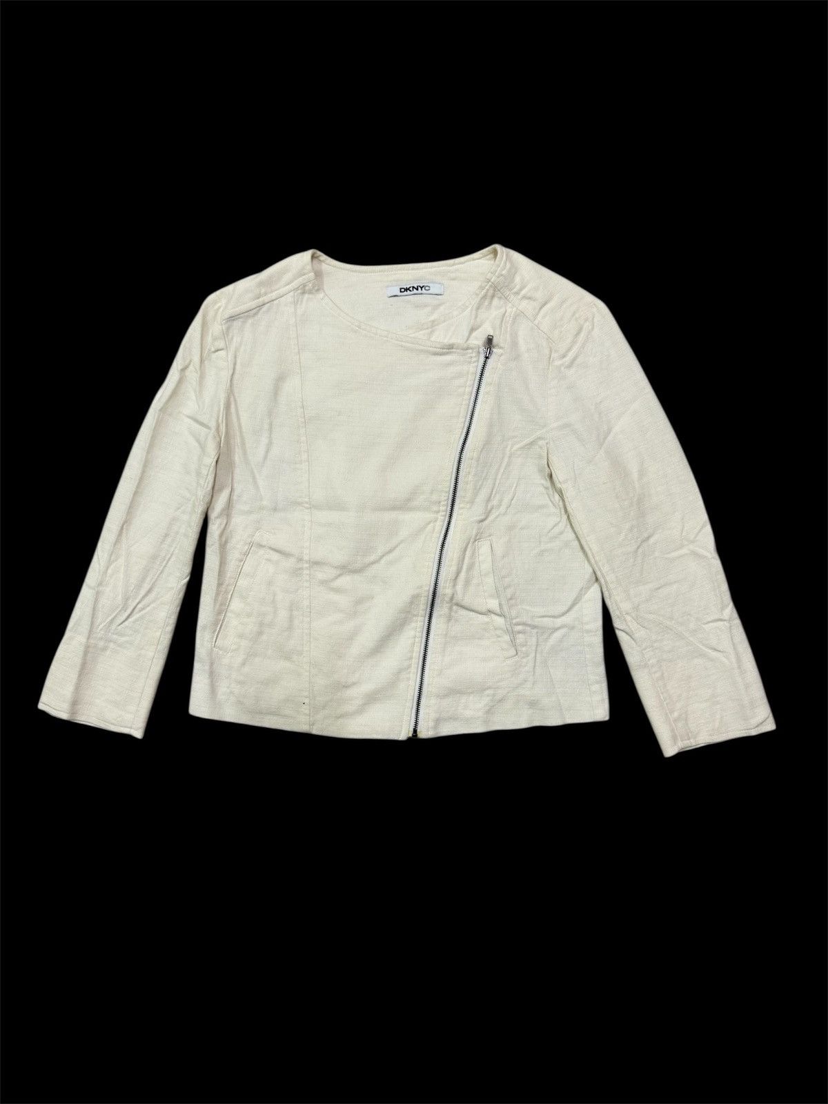 DKNY DKNYC LINEN JACKET Size XS / US 0-2 / IT 36-38 - 1 Thumbnail