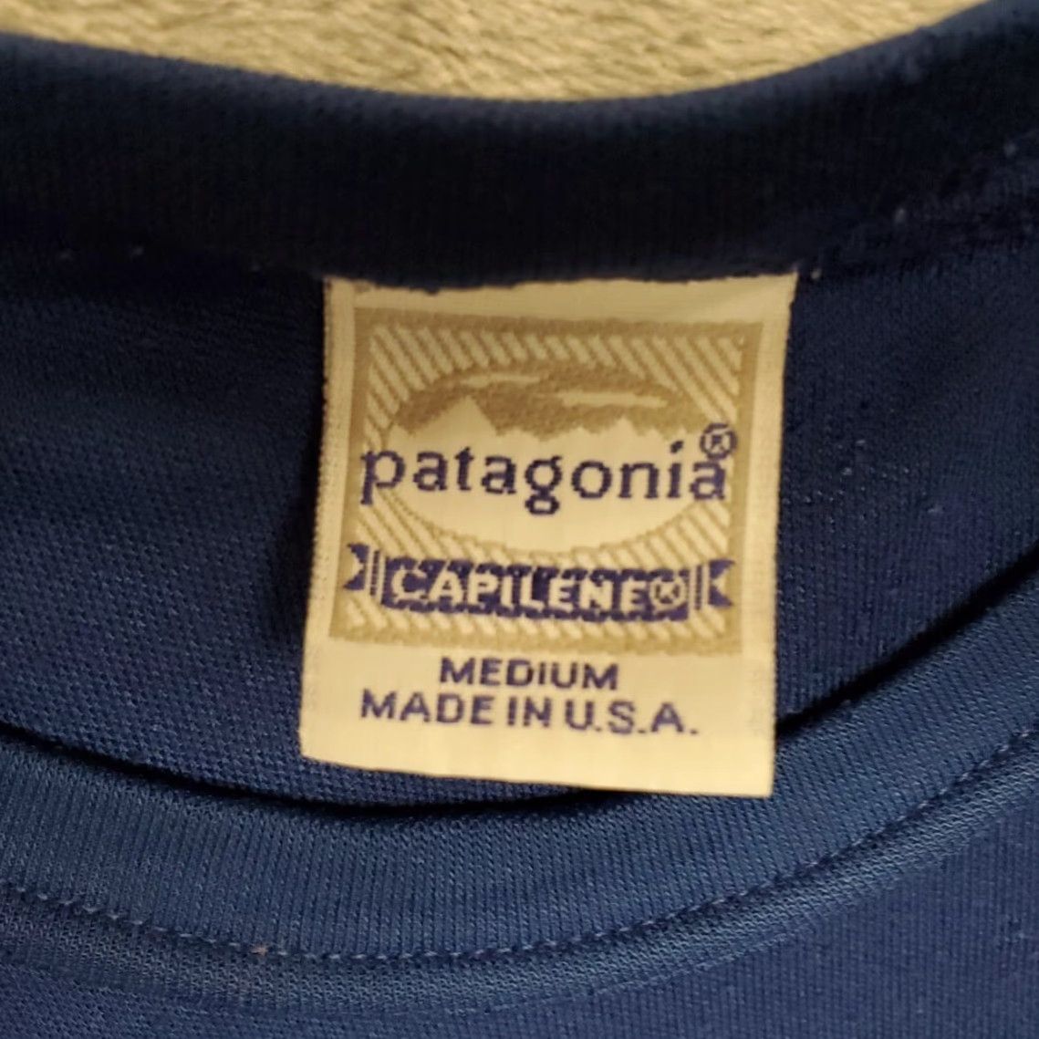 Patagonia VTG Patagonia Capilene Top Mens M Blue Baselayer Pullover Long Sleeve Crew Neck Polyester Solid Hiking Cycling Skiing Activewear 90s Mens Size US M / EU 48-50 / 2 - 4 Thumbnail