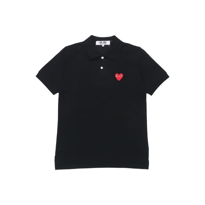 Comme des Garcons Comme des Garçons PLAY Black Heart Polo Shirt 0079 Size L / US 10 / IT 46 - 1 Thumbnail
