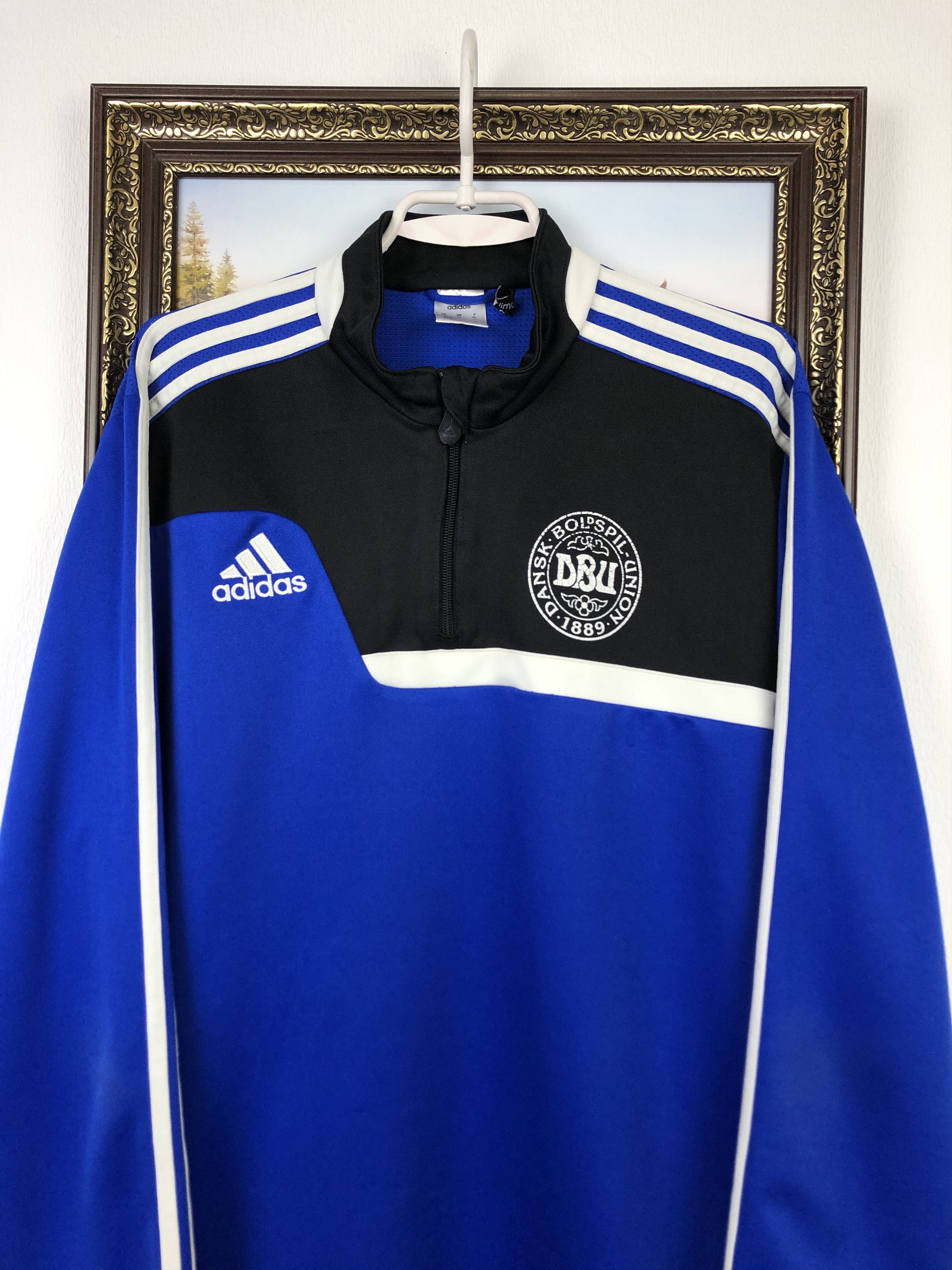 Adidas Vintage Adidas Denmark Football Sweatshirt Soccer Track Top Size US XL / EU 56 / 4 - 2 Thumbnail