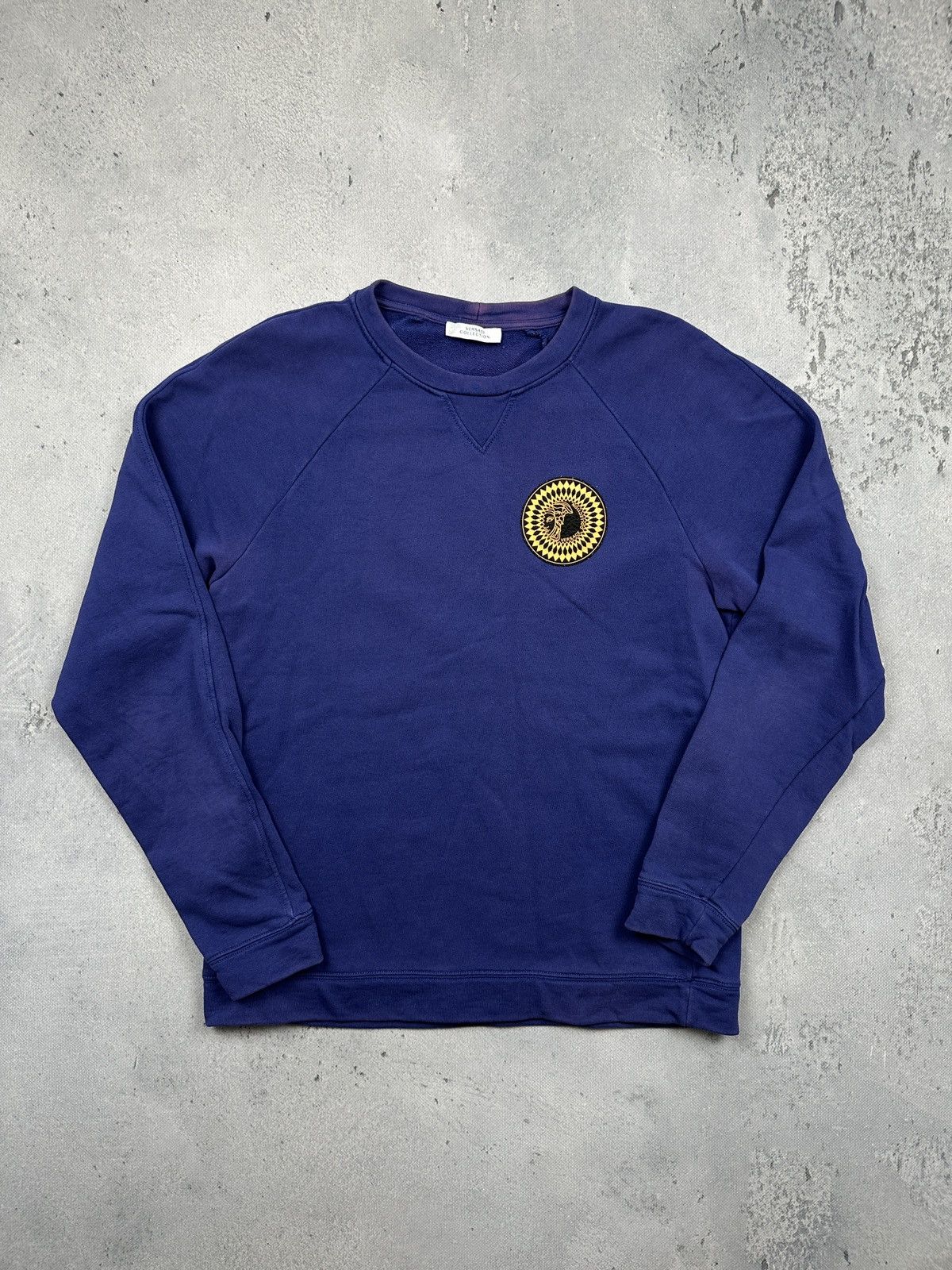 Versace Vintage Versace Blue Purple Sweatshirt Medusa Logo Crewneck Size US L / EU 52-54 / 3 - 1 Thumbnail