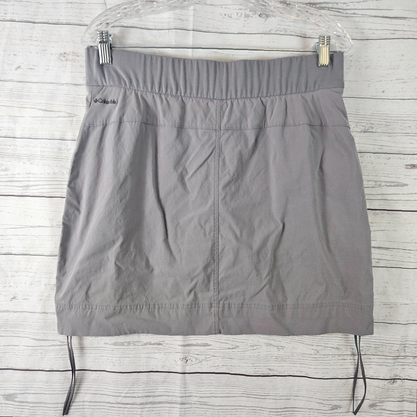 Vintage Columbia Skort Womens L Gray Pockets Activewear Pull On Short Nylon Polyester Spandex Size ONE SIZE - 2 Thumbnail