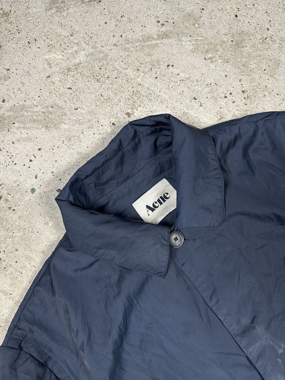 Acne Studios Acne Studios Navy Rain Coat Windbreaker Size US L / EU 52-54 / 3 - 7 Thumbnail