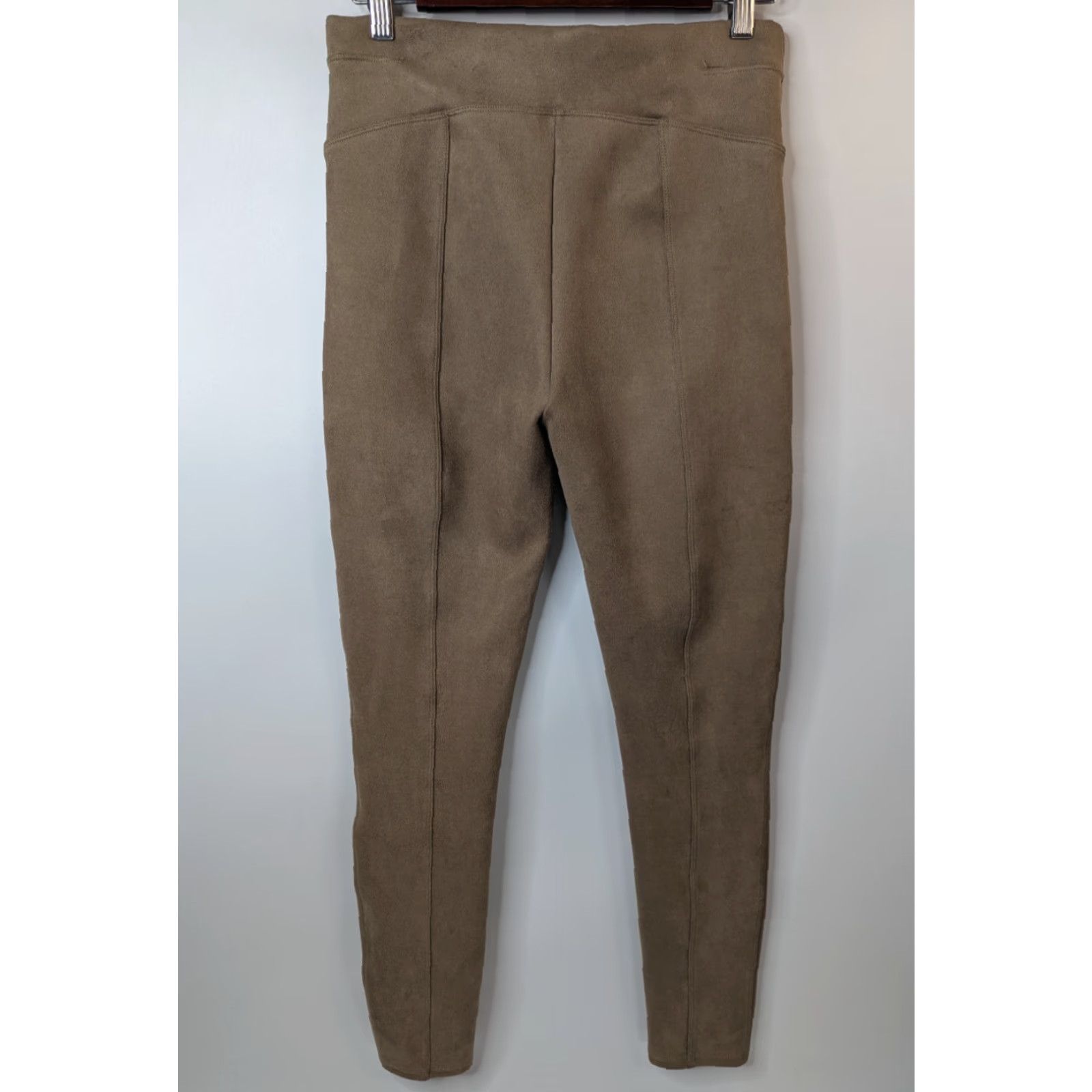 Spanx SPANX Leggings Size Medium Brown Faux Suede High Waist Pull On 20322R M Regular Women Size 32" / US 10 / IT 46 - 4 Thumbnail
