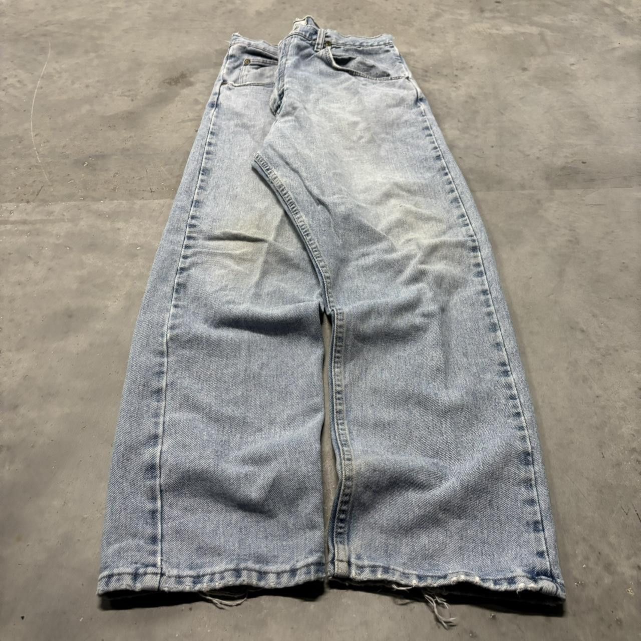 Japanese Brand × Vintage Crazy Vintage Y2K/2000s Grunge Light Wash Distressed Essential Denim Jeans! Size US 36 / EU 52 - 3 Thumbnail