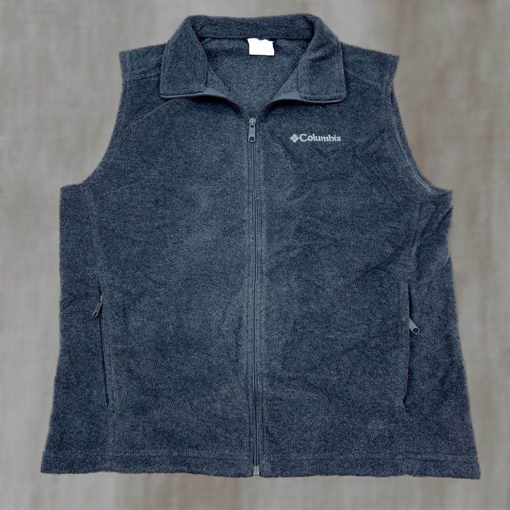 Vintage Columbia Vest Men Medium Gray Fleece Full Zip Benton Springs A86 Vintage No Size US M / EU 48-50 / 2 - 1 Thumbnail