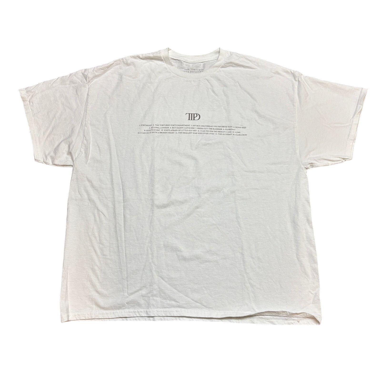 Band Tees Taylor Swift Tortured Poets Department Track List Shirt 2XL Size US XXL / EU 58 / 5 - 1 Thumbnail