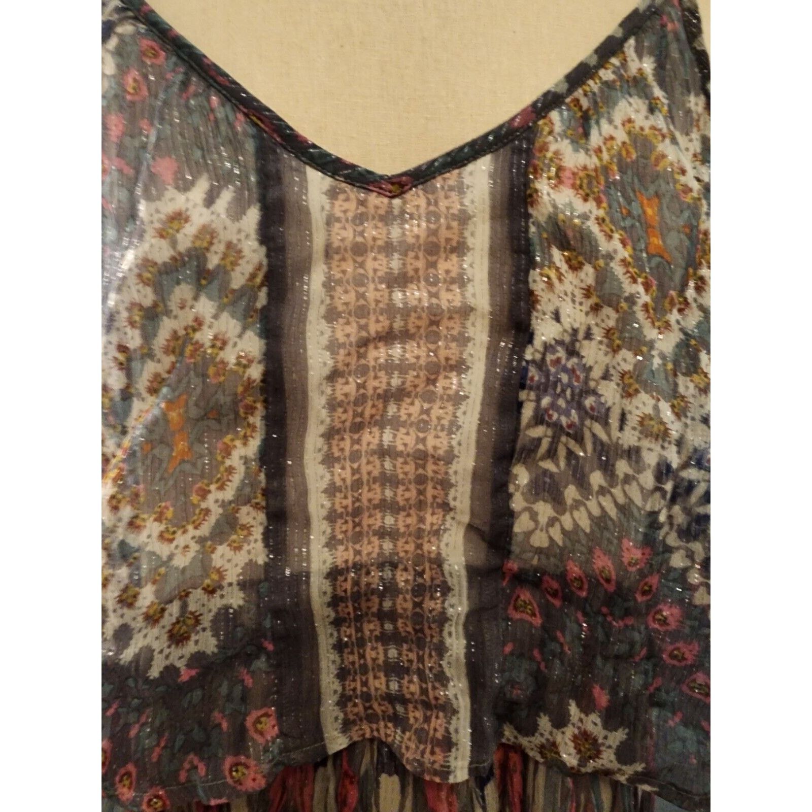 Anthropologie Anthropologie Josie Tiered Maxi Dress Meadow Rue Size 4 Boho Size S / US 4 / IT 40 - 2 Thumbnail
