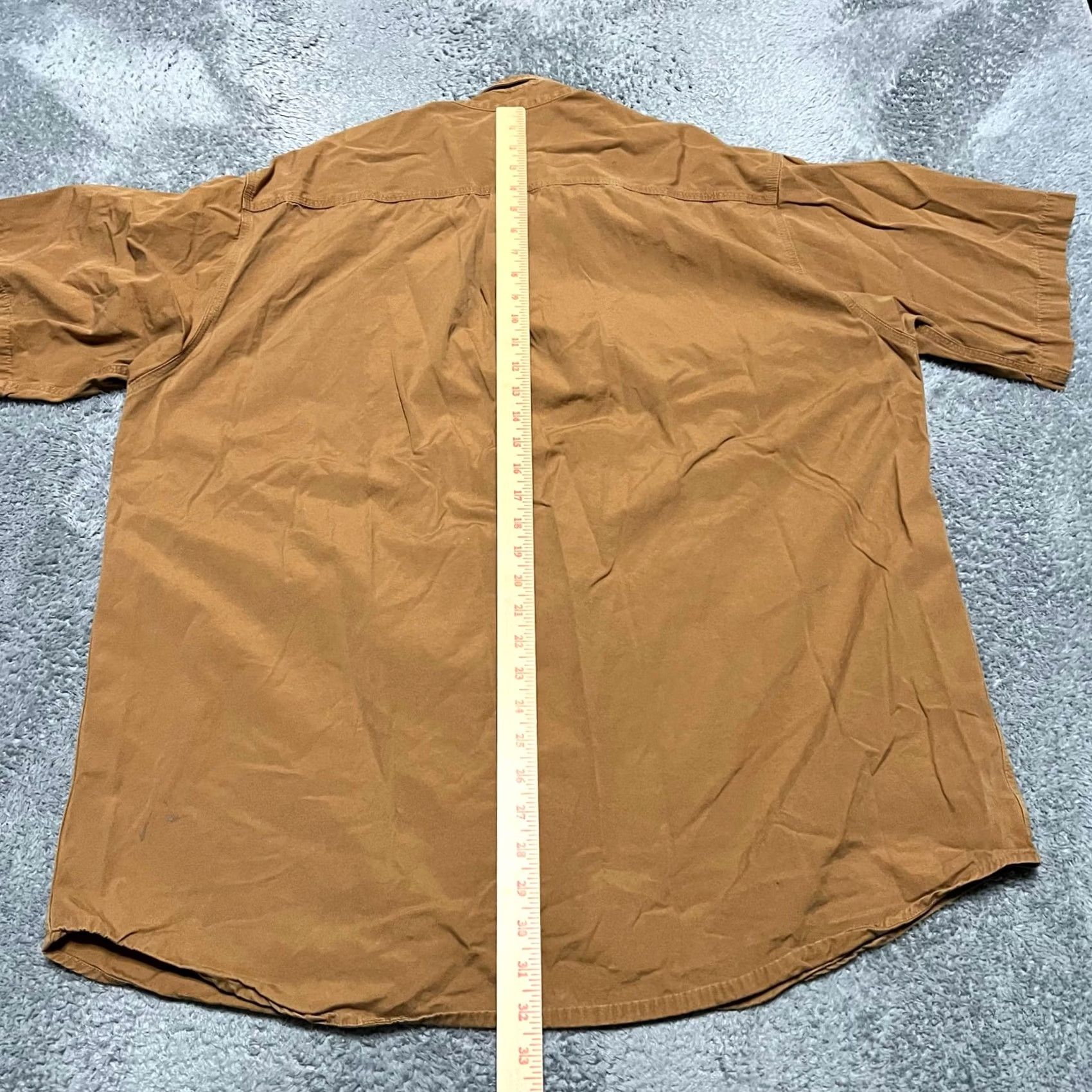 Carhartt Carhartt Tradesman Shirt Mens XL Tall Brown Short Sleeve Work Canvas S133 Size US XL / EU 56 / 4 - 5 Thumbnail