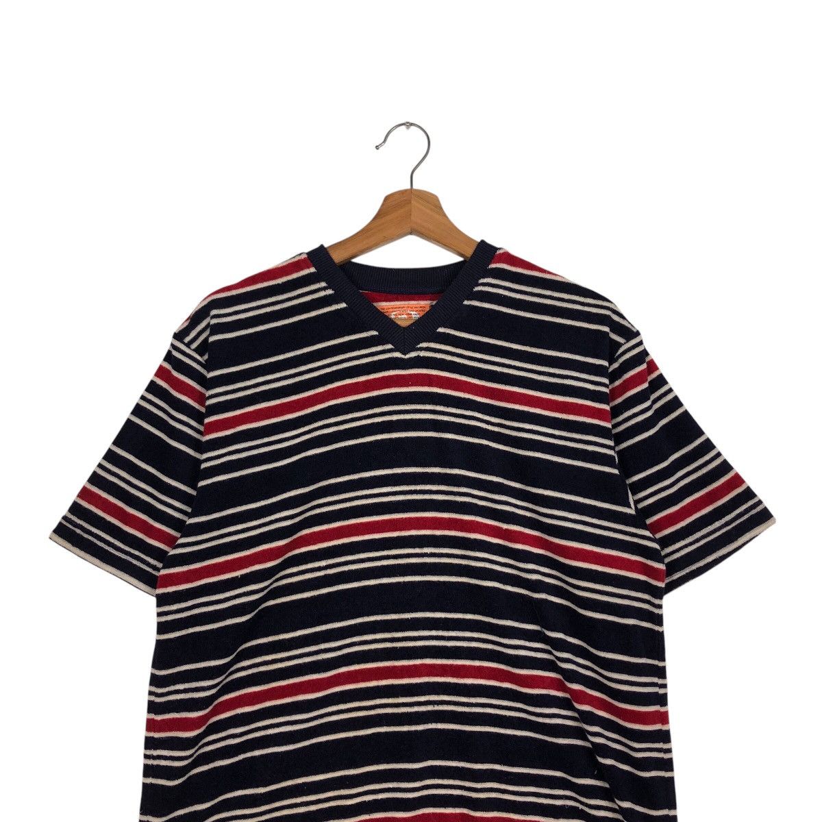 Japanese Brand 📌Vintage Striped Design T-Shirt Round Neck Piko Size US M / EU 48-50 / 2 - 4 Thumbnail