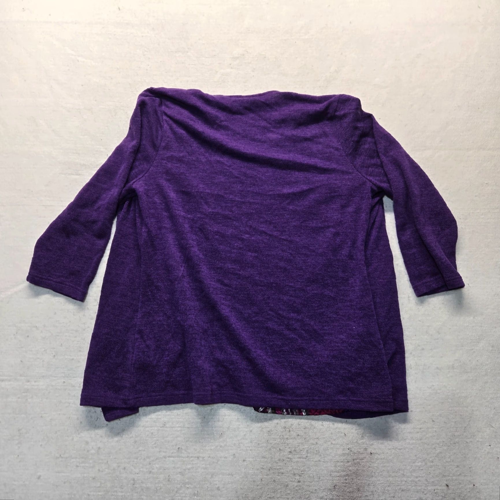 Vintage Sag Harbor Cardigan Sweater Shirt Adult Women L Purple Satin Buttons Pockets Tight Knit Vintage No? Wait. Size L / US 10 / IT 46 - 7 Thumbnail