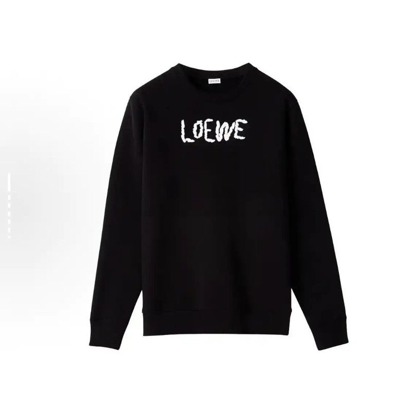 Loewe Loewe Black Cotton Sweatshirt for Men 0089 Size US M / EU 48-50 / 2 - 1 Thumbnail