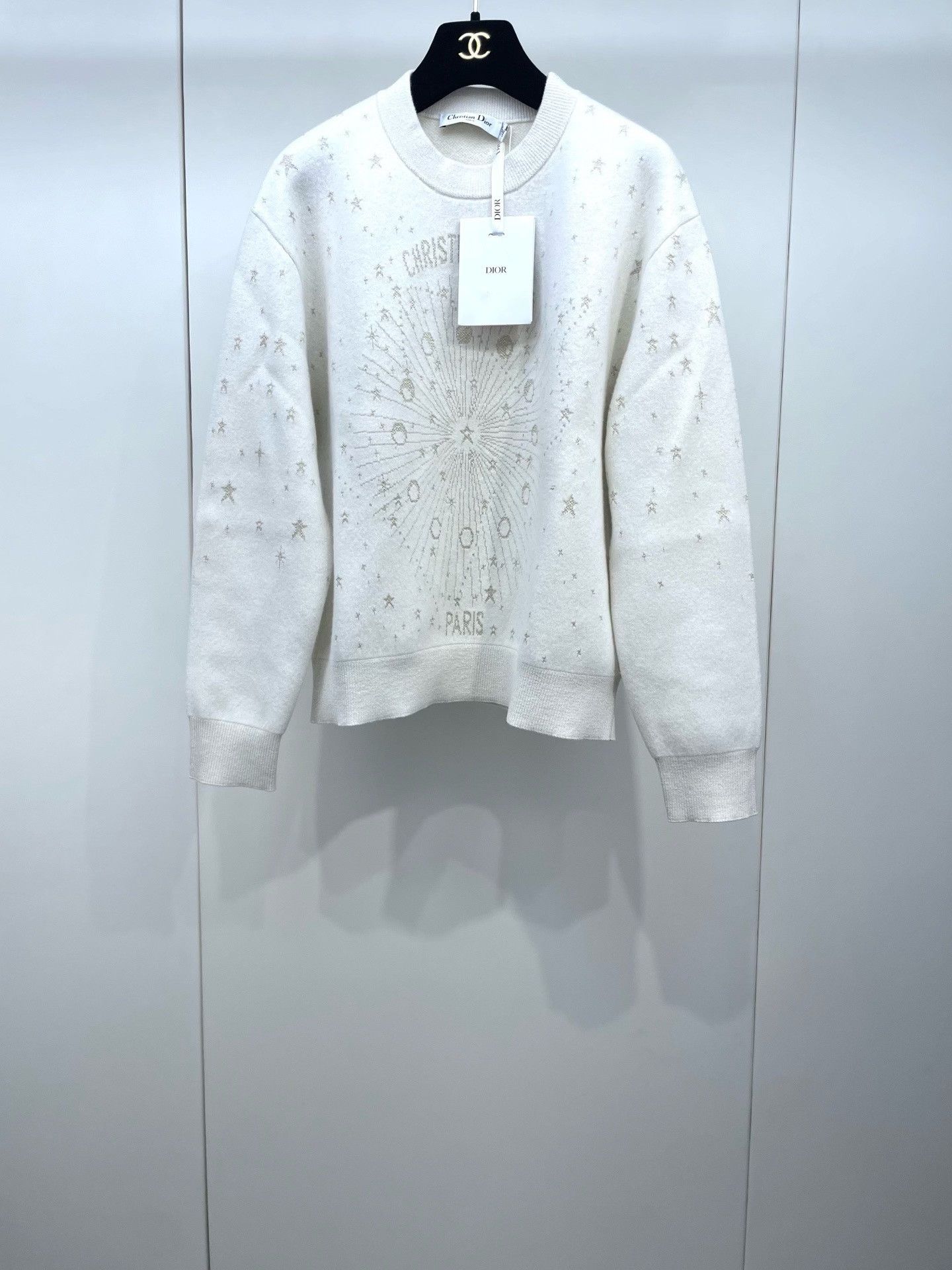 Dior Dior 25 Gold Letter Knit Cashmere Sweater Size S / US 4 / IT 40 - 1 Thumbnail