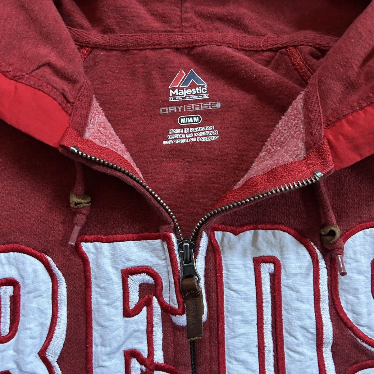 Majestic 2015 CiNCiNNATi REDS FULL ZiP HOODED SPRiNG TRAiNiNG JACKET Size US M / EU 48-50 / 2 - 4 Thumbnail