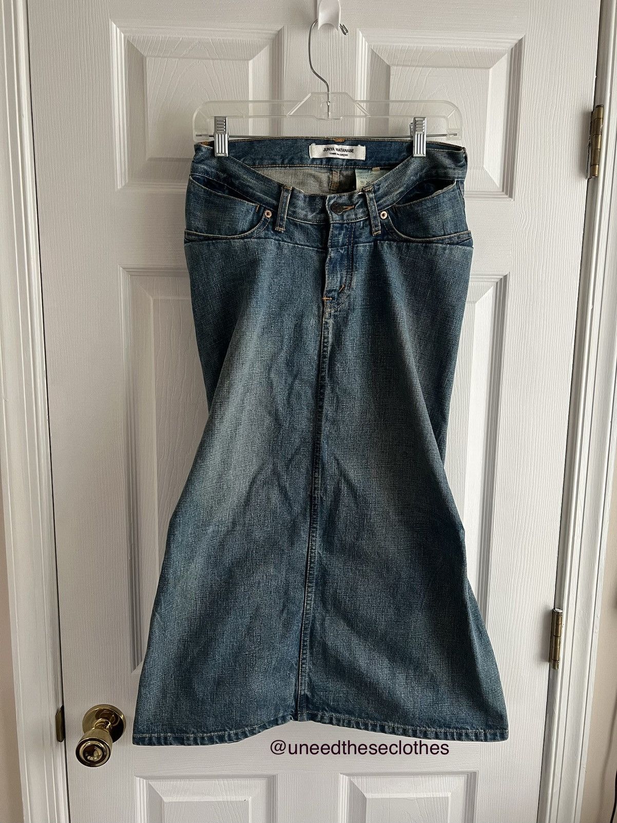 Junya Watanabe JUNYA WATANABE COMME des GARÇONS Denim Mermaid Skirt Size 26" / US 2 / IT 38 - 2 Thumbnail