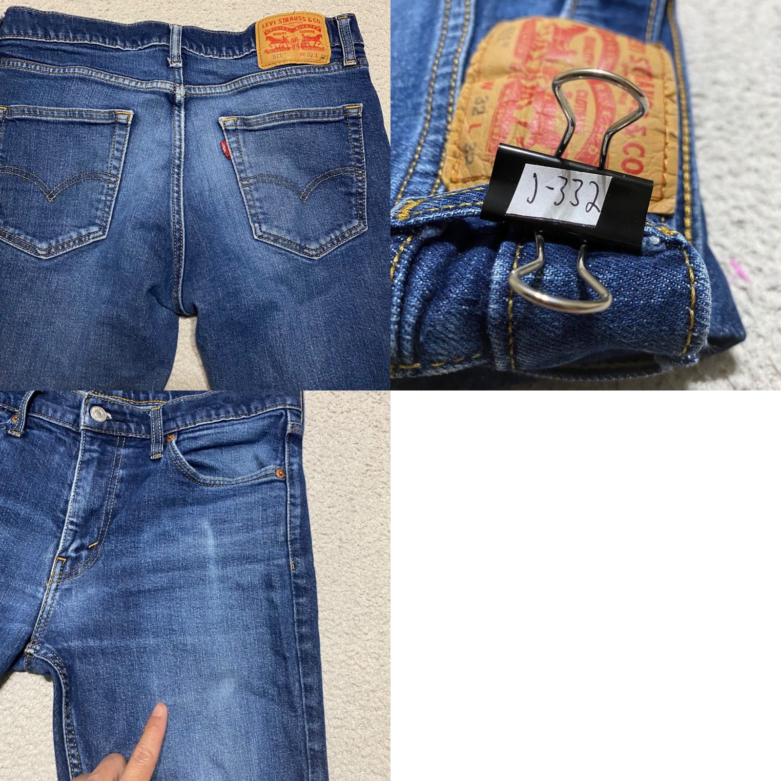 Levi's Levi's 511 Mens Jeans 32x32 Blue Denim Straight Medium Wash Slim Fit Mid Rise - Regular Size - Jeans Size US 32 / EU 48 - 9 Thumbnail