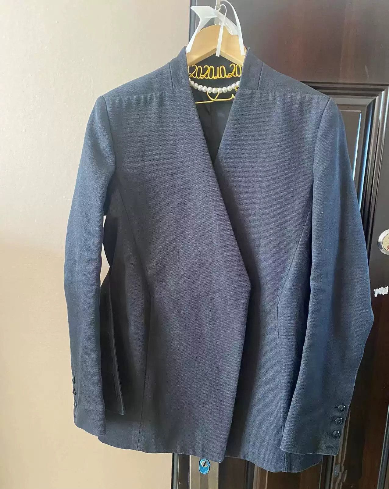 Rickowens collarless suit-2505