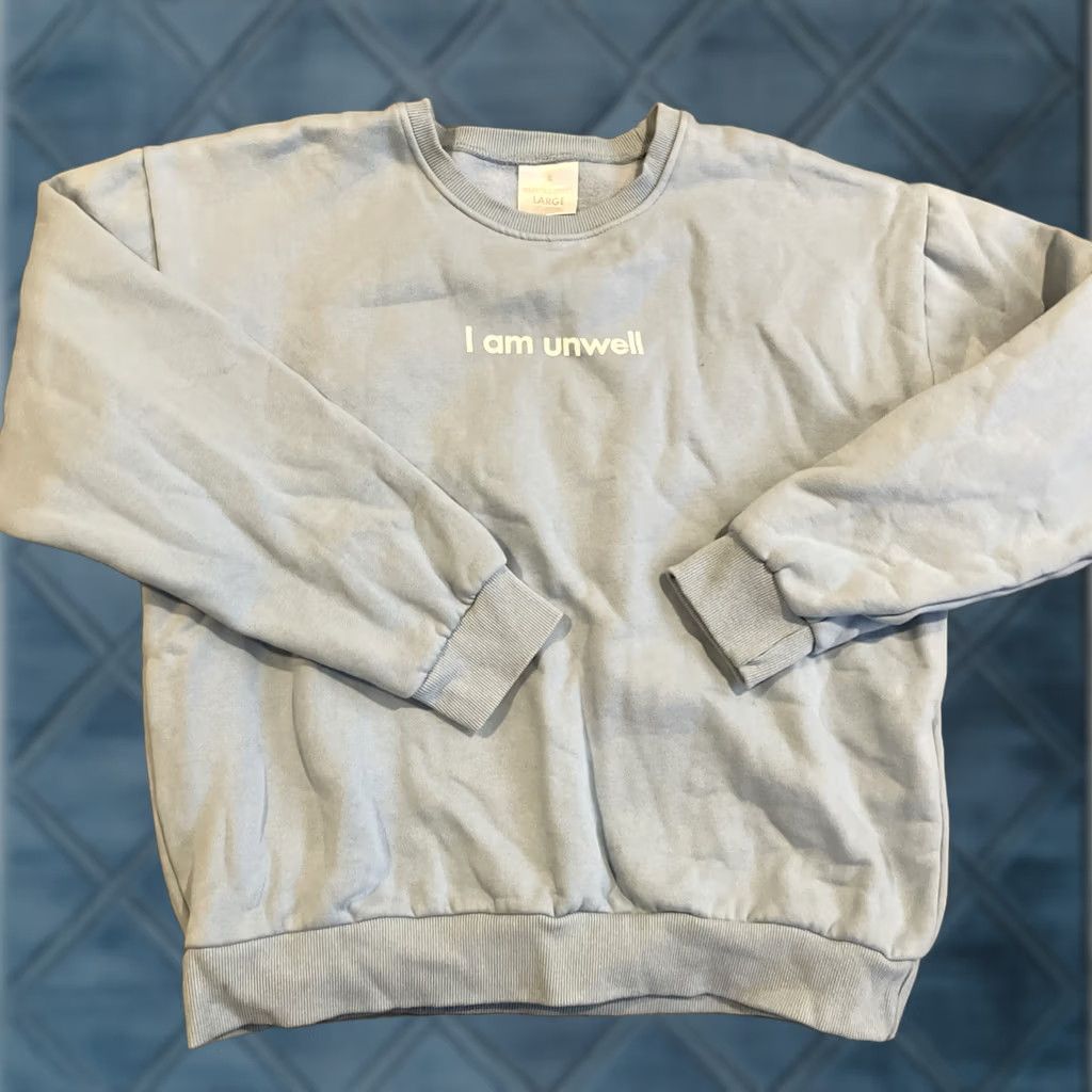 Vintage Barstool Sports I Am Unwell Crewneck Sweatshirt Alex Cooper L Women Blue Cotton Polyester Logo Pullover Crew Neck Activewear Casual Travel Size L / US 10 / IT 46 - 1 Thumbnail