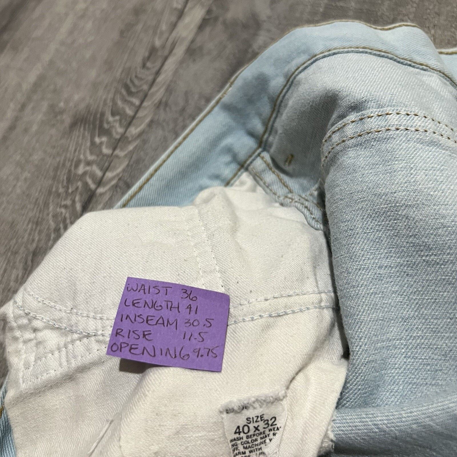 Vintage VTG 60s/70s Bootcut Jeans Blue Western Denim Cowboy Jeans Size US 36 / EU 52 - 4 Thumbnail