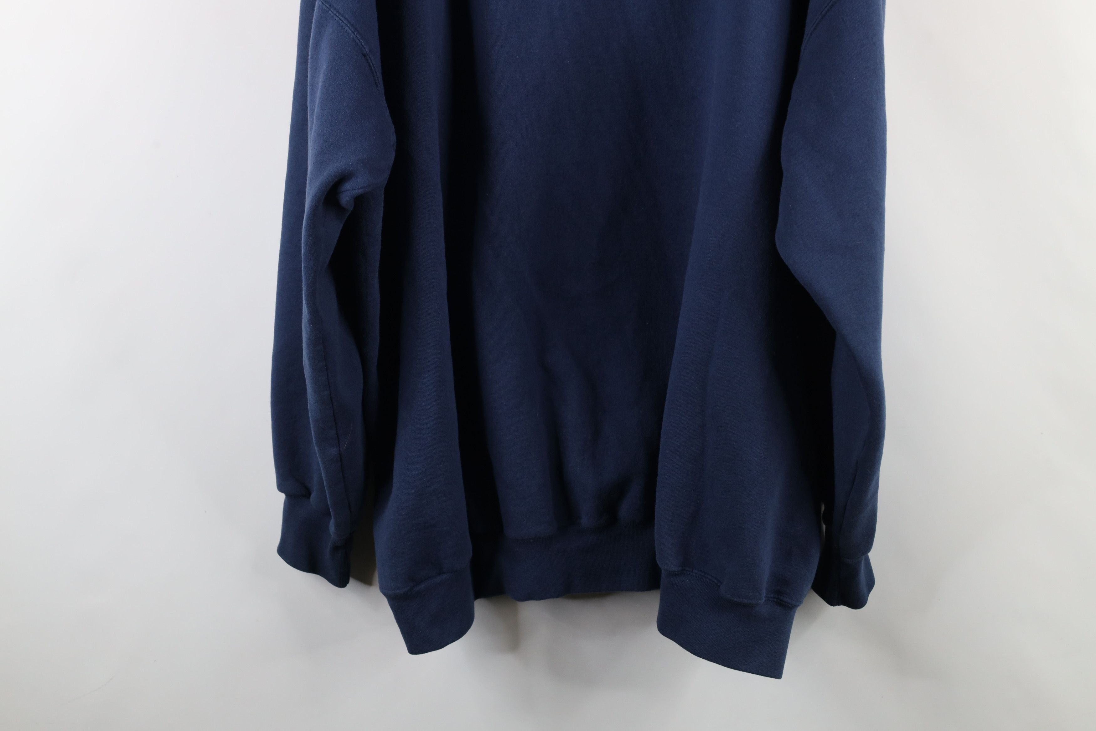 Vintage Vintage 90s Streetwear Heavyweight Hoodie Sweatshirt Blue Size US XXL / EU 58 / 5 - 12 Thumbnail